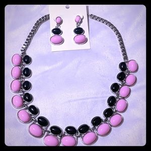 Statement necklace with matching earrings